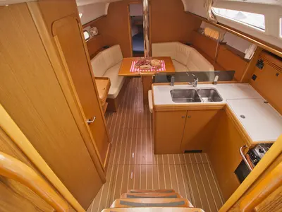 Salon of Lauren, a Jeanneau Sun Odyssey 36i sailboat at Volos Municipality, Greece