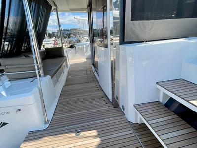 Deck of Mali Blue, a Bali 4.1 catamaran at Municipal Unit of Ellomenos, Greece