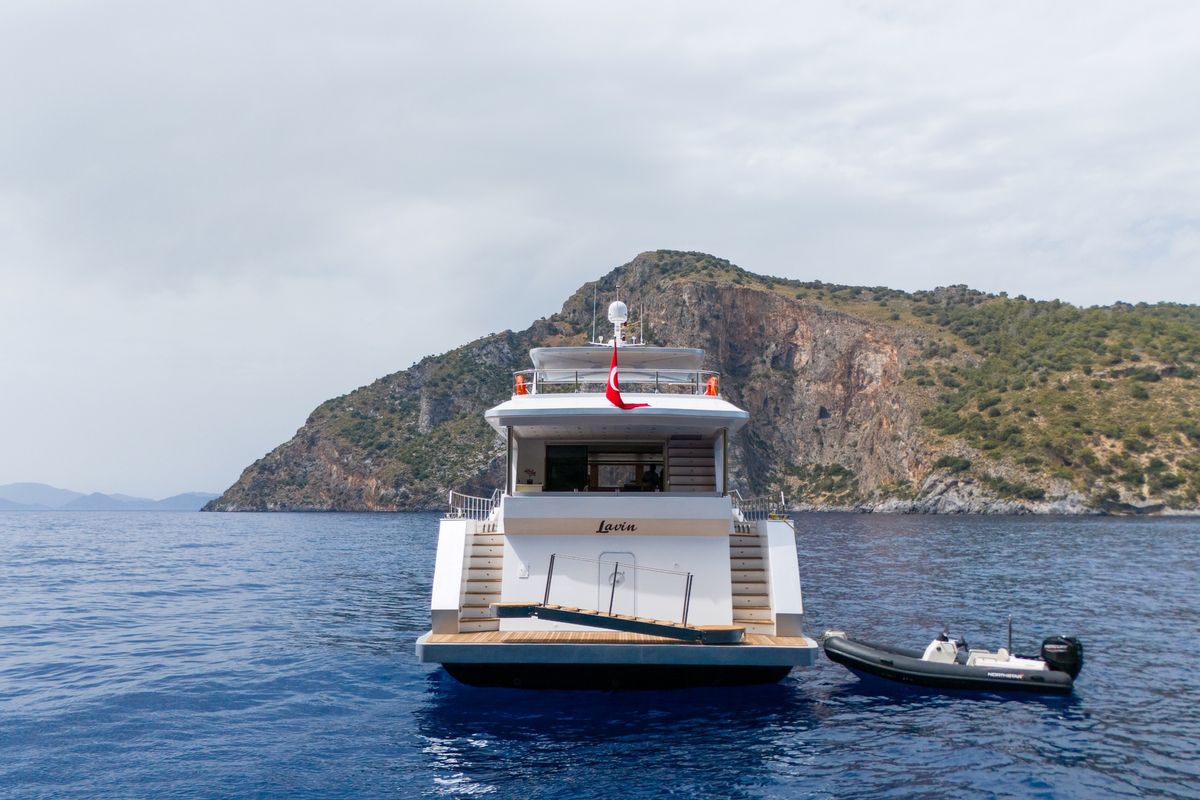 Exterior view of Lavin, a Gulet Custom built 183 yacht at Fethiye, Turkey