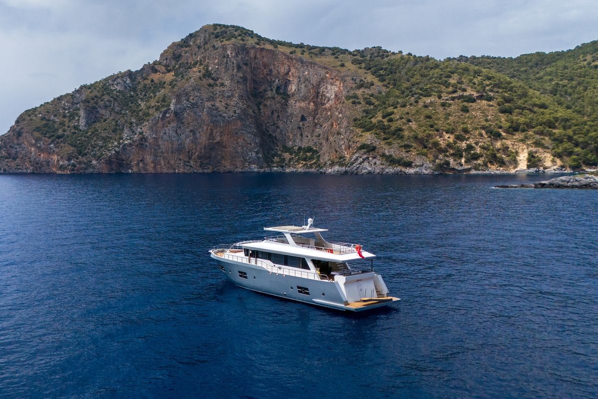 Exterior view of Lavin, a Gulet Custom built 183 yacht at Fethiye, Turkey