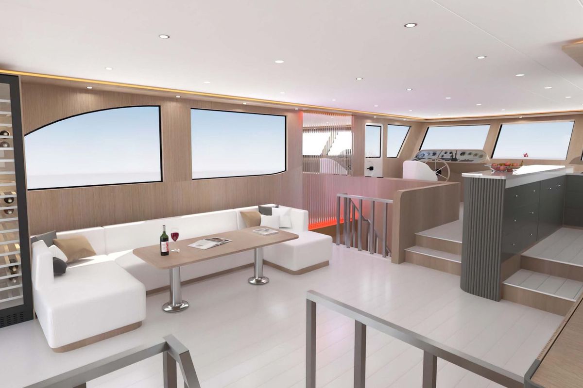 Salon of Lavin, a Gulet Custom built 183 yacht at Fethiye, Turkey