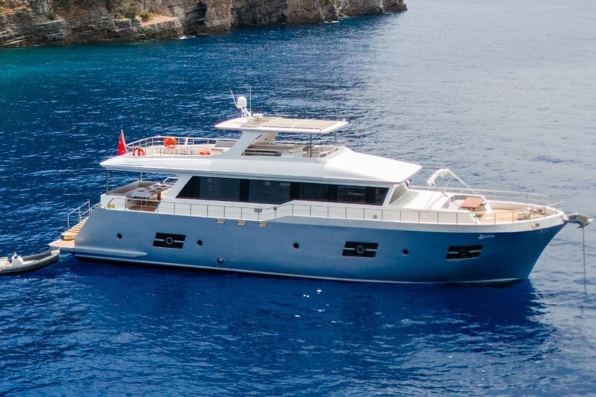 Exterior view of Lavin, a Gulet Custom built 183 yacht at Fethiye, Turkey