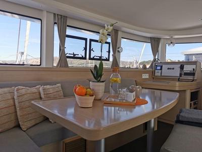 Salon of Slowdown, a Lagoon 42 Millenium catamaran at Općina Rogoznica, Croatia