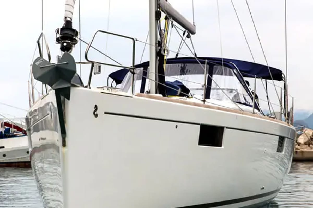 Exterior view of Jazz, a Beneteau Oceanis 48 sailboat at Tivat, Montenegro