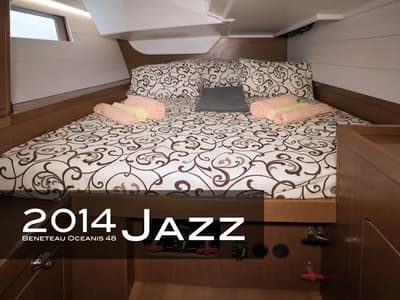 Cabin on Jazz, a Beneteau Oceanis 48 sailboat at Tivat, Montenegro