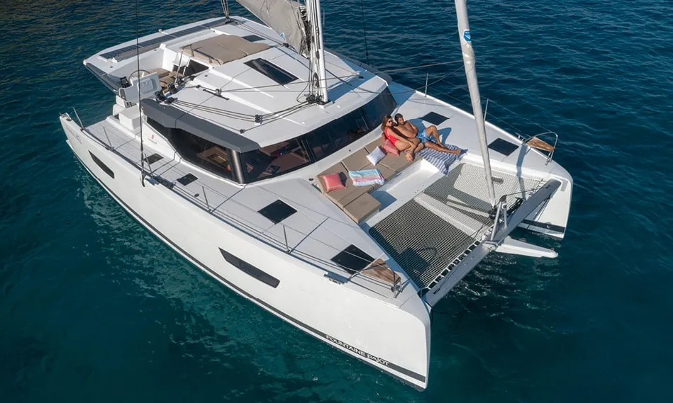 Exterior view of Kanaoa, a Fountaine Pajot Astrea 42 catamaran at Plan-d'Aups-Sainte-Baume, France