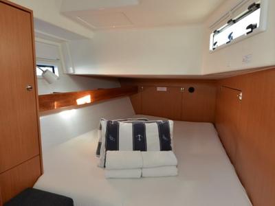 Cabin on Enya, a Bavaria Cruiser 45 sailboat at Grad Biograd na Moru, Croatia