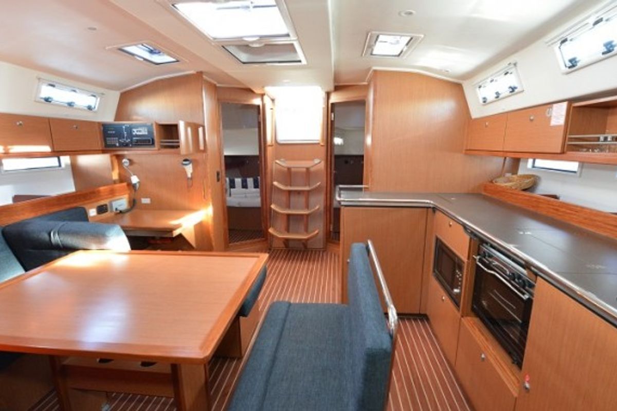 Salon of Enya, a Bavaria Cruiser 45 sailboat at Grad Biograd na Moru, Croatia