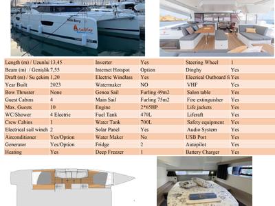 Halle Berry, a Fountaine Pajot Elba 45 catamaran at Marmaris, Turkey