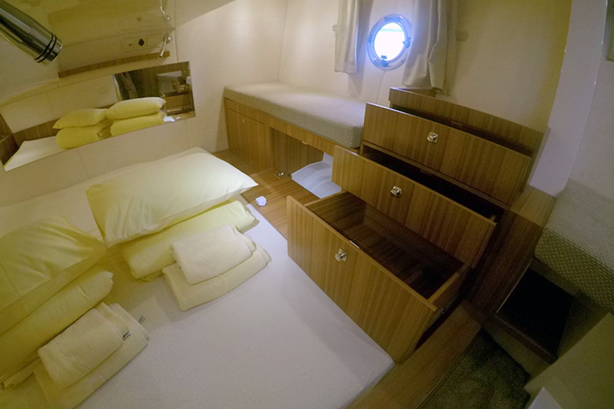 Cabin on North star, a Marex 375 yacht at Grad Šibenik, Croatia