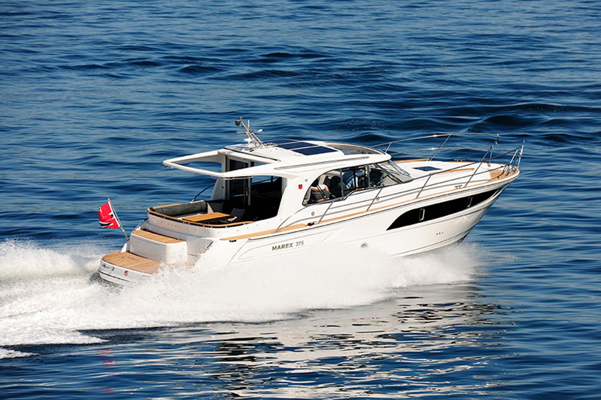 Exterior view of North star, a Marex 375 yacht at Grad Šibenik, Croatia