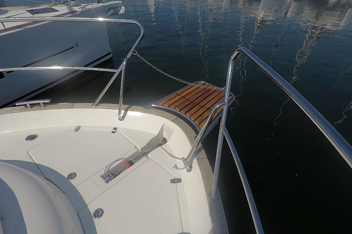 Deck of North star, a Marex 375 yacht at Grad Šibenik, Croatia