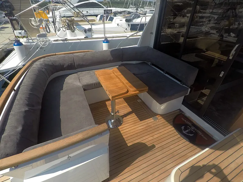Deck of North star, a Marex 375 yacht at Grad Šibenik, Croatia