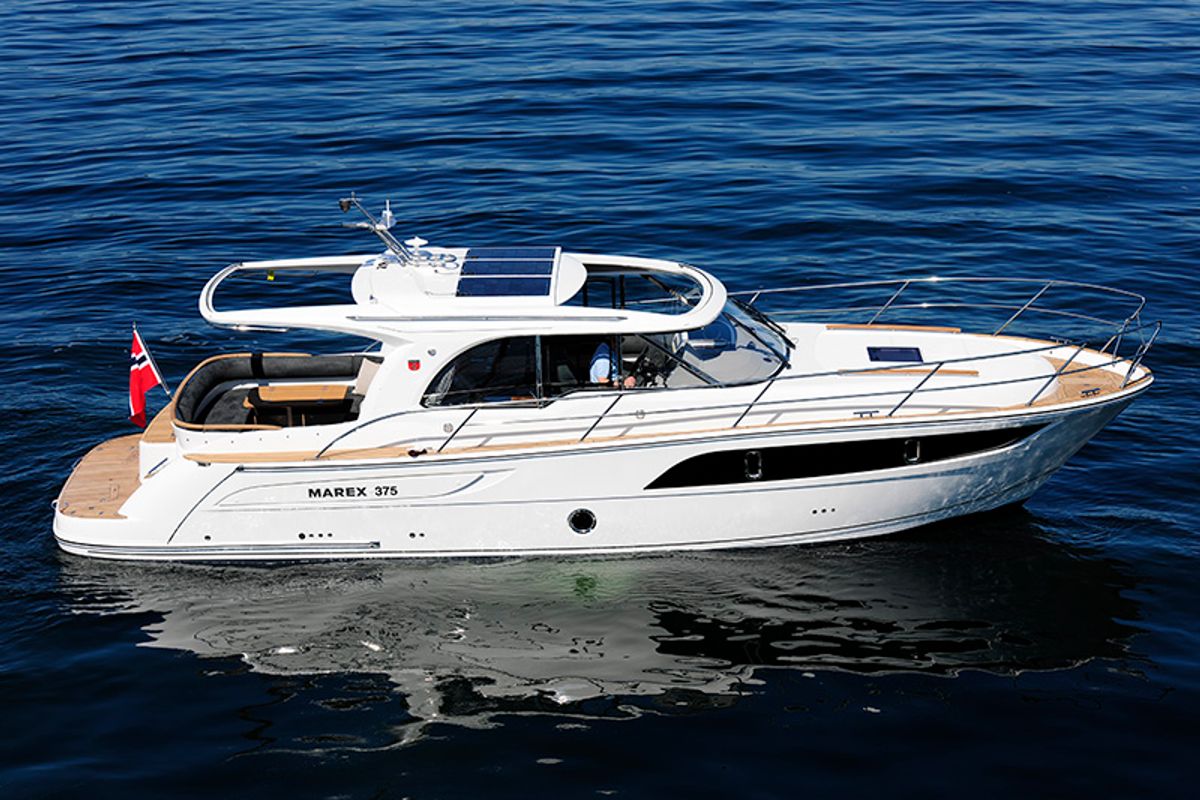 Exterior view of North star, a Marex 375 yacht at Grad Šibenik, Croatia