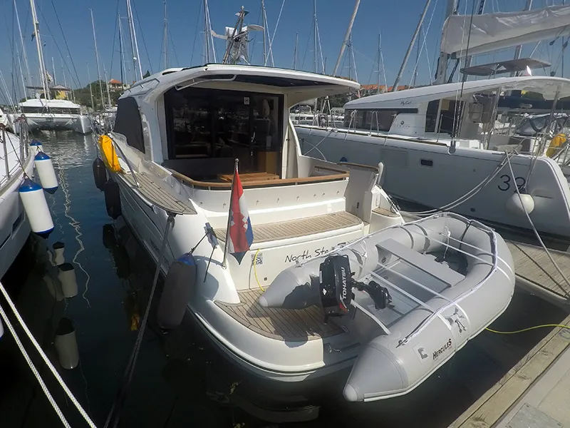 Exterior view of North star, a Marex 375 yacht at Grad Šibenik, Croatia