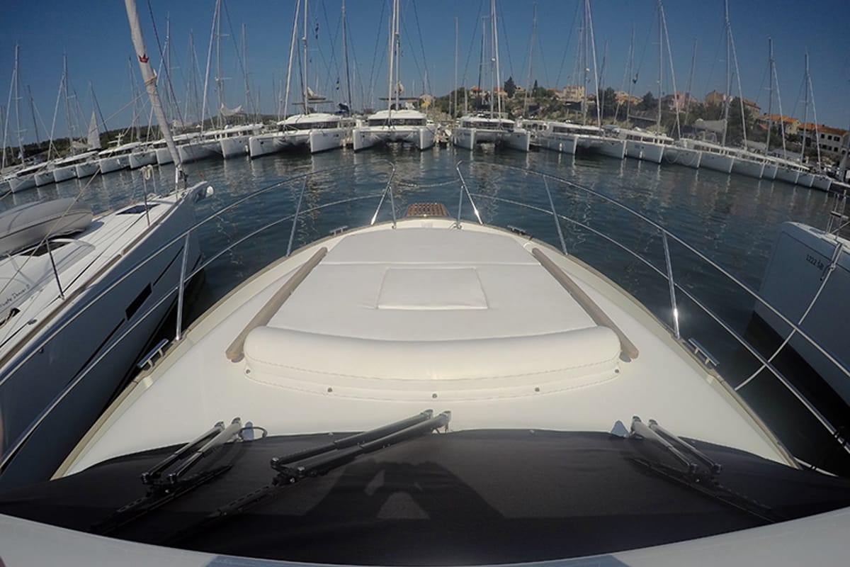 Deck of North star, a Marex 375 yacht at Grad Šibenik, Croatia