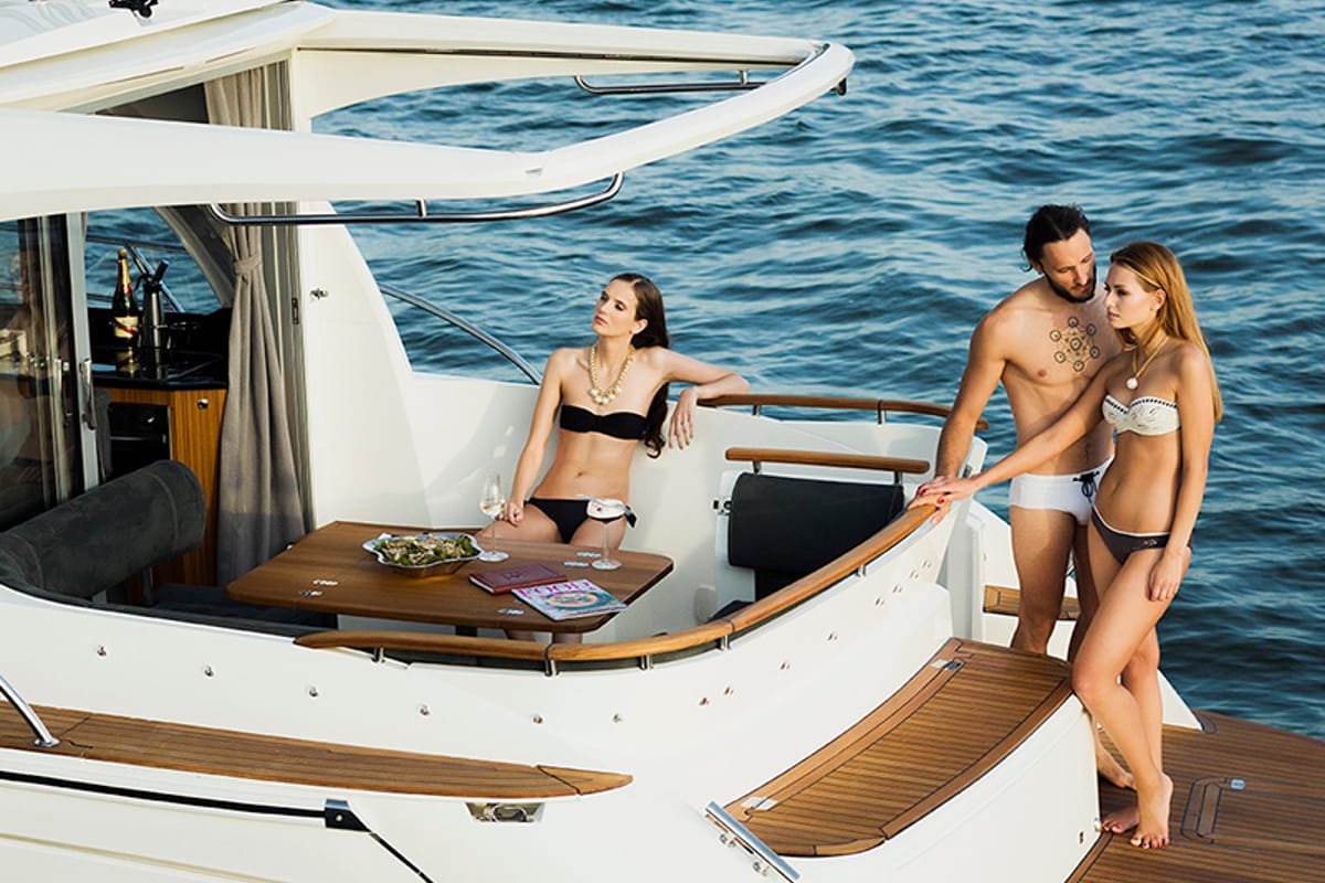 Deck of North star, a Marex 375 yacht at Grad Šibenik, Croatia