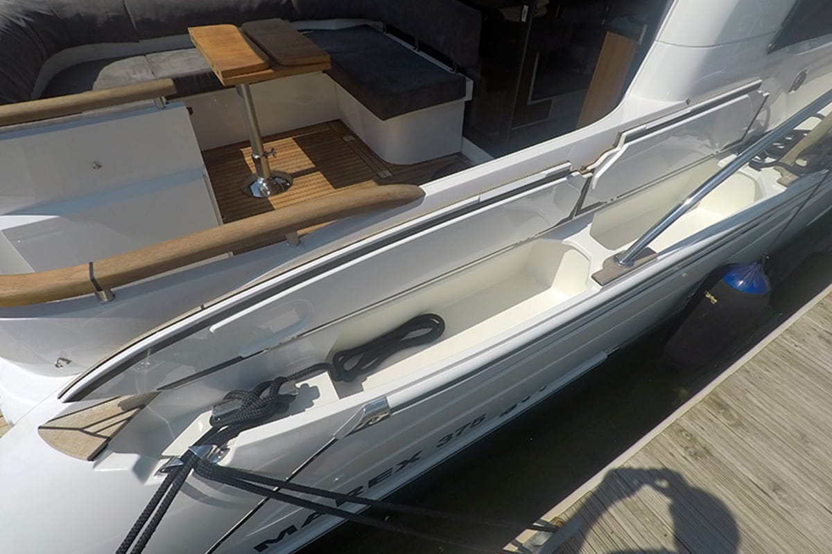 Deck of North star, a Marex 375 yacht at Grad Šibenik, Croatia