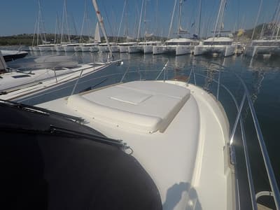 Deck of North star, a Marex 375 yacht at Grad Šibenik, Croatia