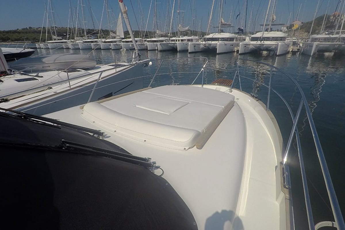 Deck of North star, a Marex 375 yacht at Grad Šibenik, Croatia