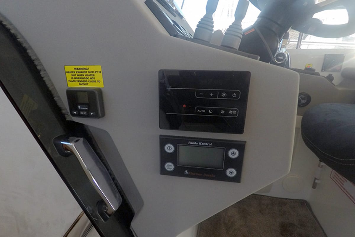 Cockpit of North star, a Marex 375 yacht at Grad Šibenik, Croatia
