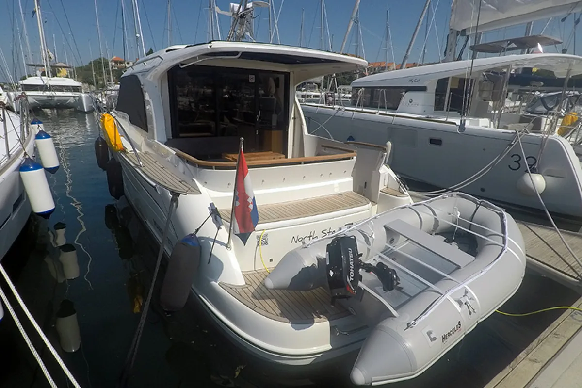Exterior view of North star, a Marex 375 yacht at Grad Šibenik, Croatia