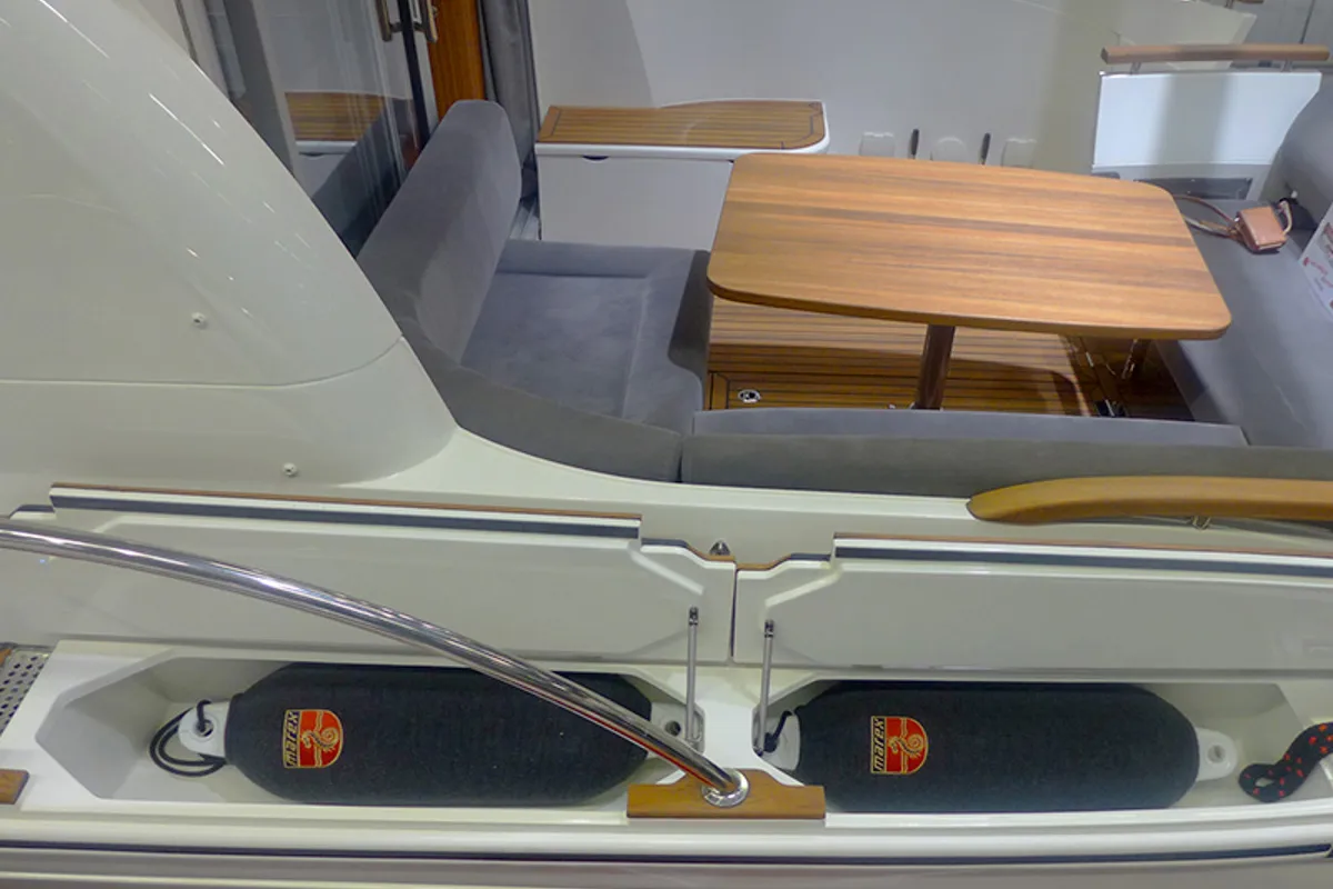 Deck of North star, a Marex 375 yacht at Grad Šibenik, Croatia