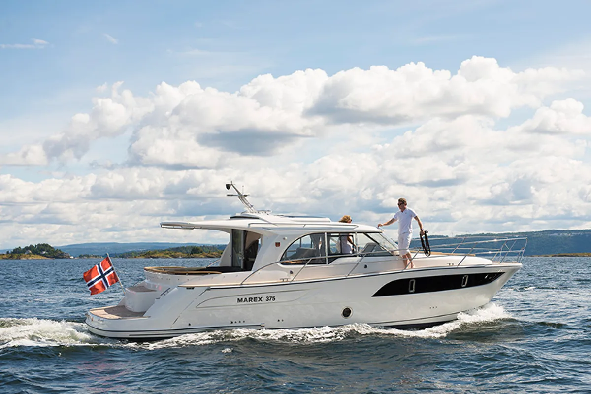 Exterior view of North star, a Marex 375 yacht at Grad Šibenik, Croatia