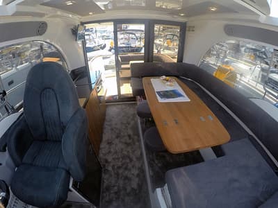 Salon of North star, a Marex 375 yacht at Grad Šibenik, Croatia