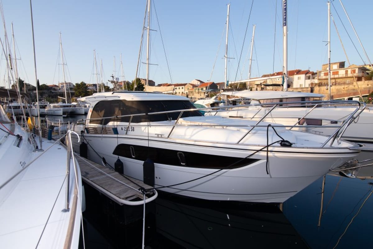 Exterior view of North star, a Marex 375 yacht at Grad Šibenik, Croatia