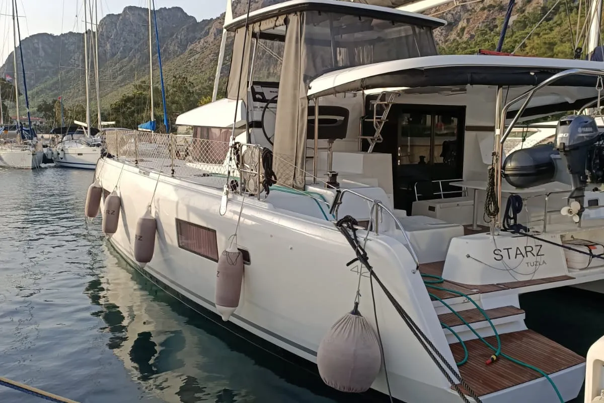 Starz, a Lagoon Lagoon 42 catamaran at Fethiye, Turkey