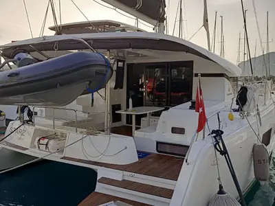 Starz, a Lagoon Lagoon 42 catamaran at Fethiye, Turkey