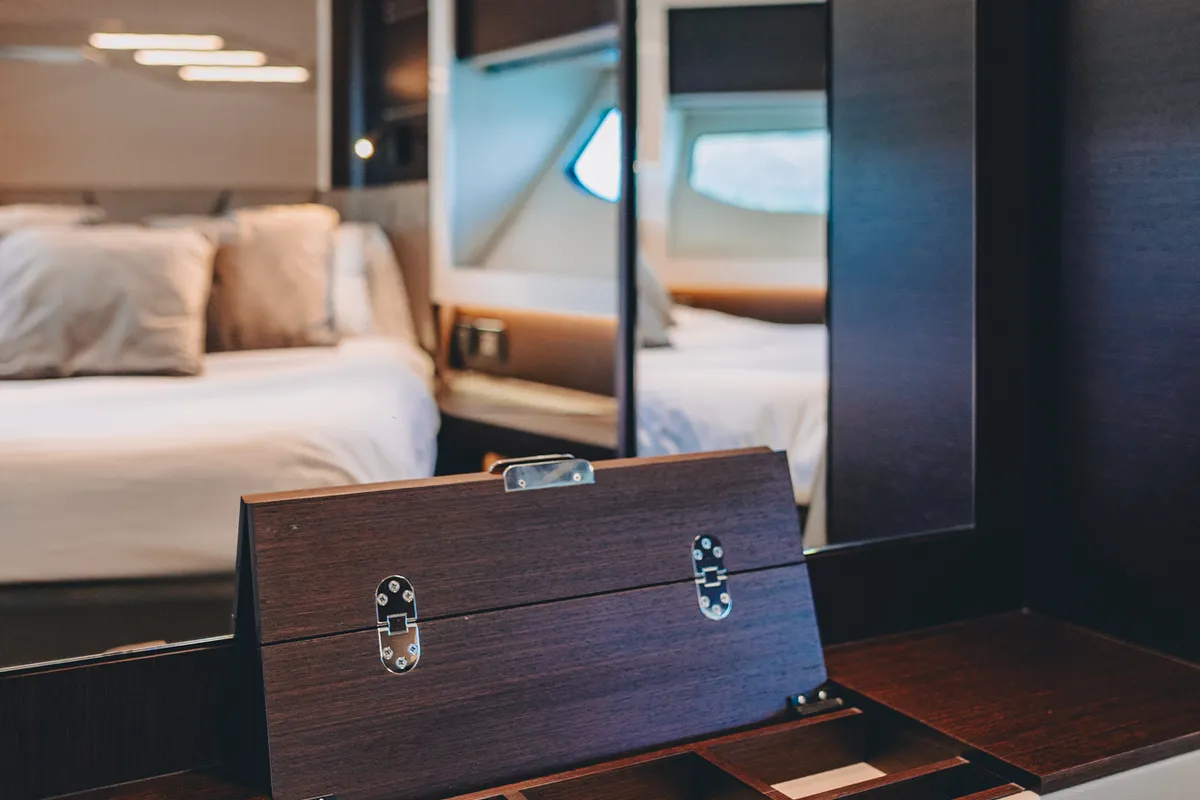 Cabin on X2, a Sunseeker 65 yacht at Split, Croatia