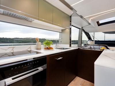 Galley of X2, a Sunseeker 65 yacht at Split, Croatia