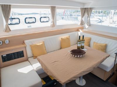 Salon of EXPLORER, a Lagoon 39 catamaran at Municipal Unit of Lefkada, Greece