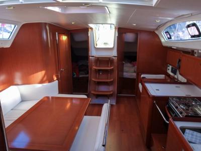 Galley of Rhapsody, a Beneteau Oceanis 43 sailboat at Marmaris, Turkey
