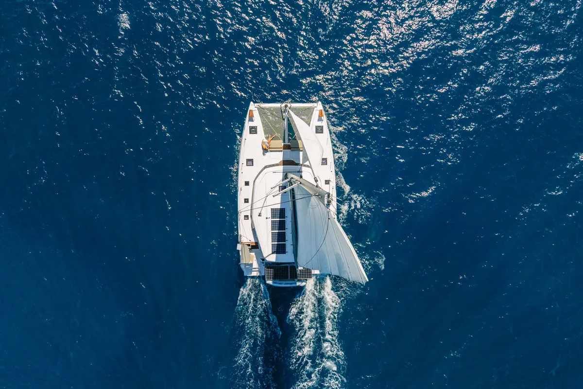 Exterior view of Duality II, a Nautitech Rochefort Nautitech 44 catamaran at Road Town, British Virgin Islands