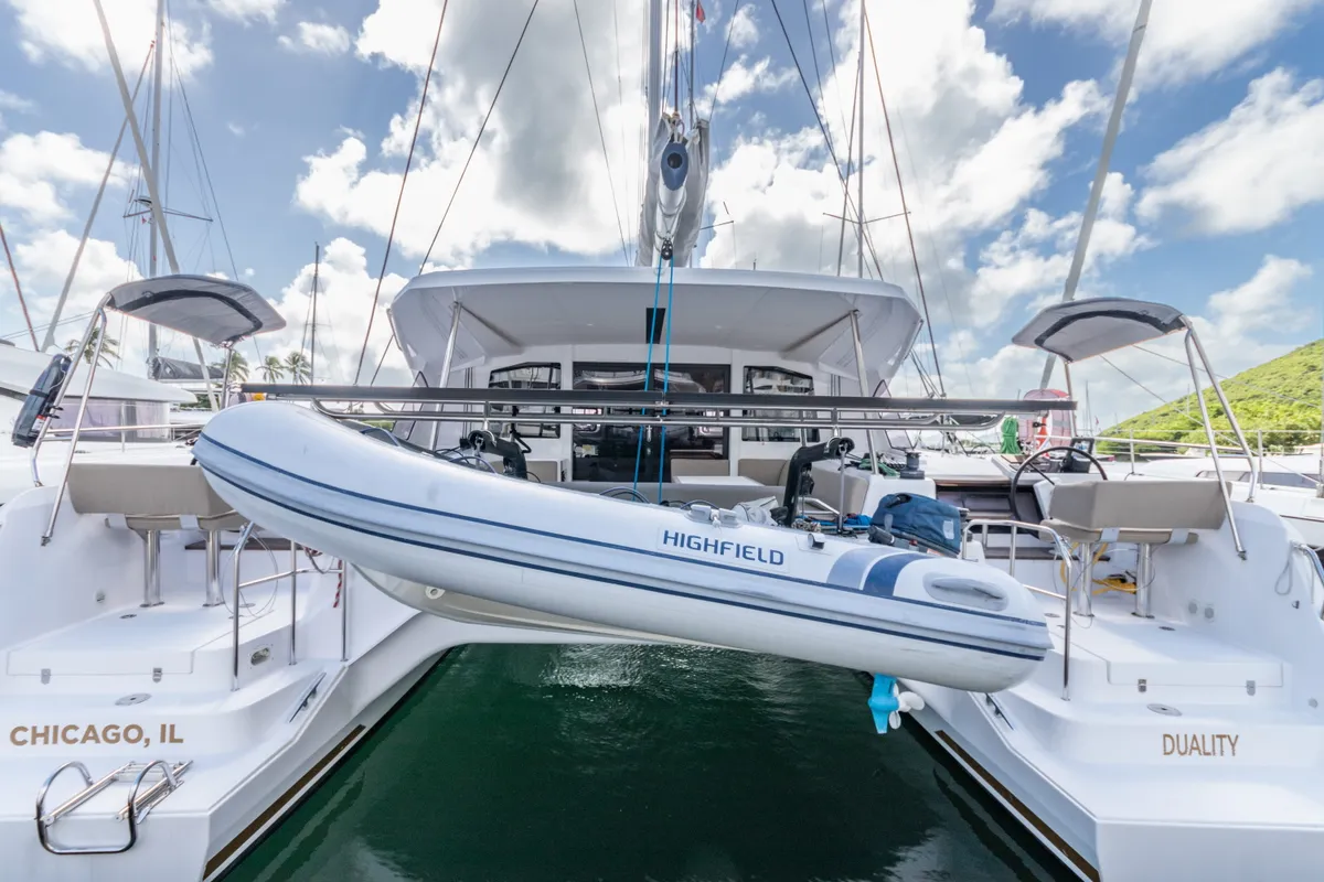 Exterior view of Duality II, a Nautitech Rochefort Nautitech 44 catamaran at Road Town, British Virgin Islands