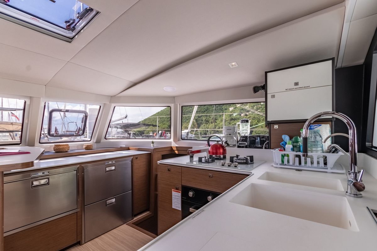 Salon of Duality II, a Nautitech Rochefort Nautitech 44 catamaran at Road Town, British Virgin Islands