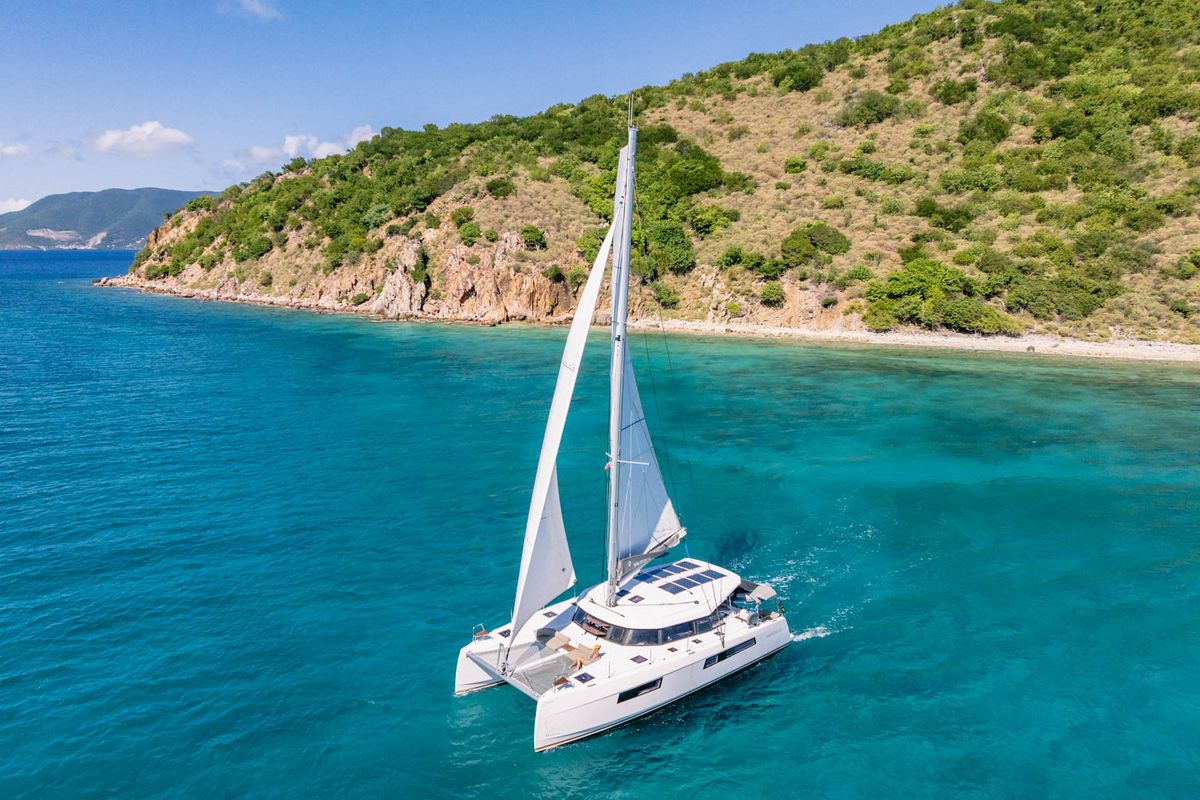 Exterior view of Duality II, a Nautitech Rochefort Nautitech 44 catamaran at Road Town, British Virgin Islands