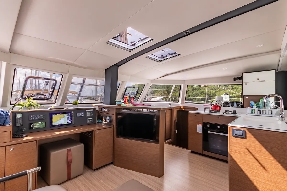 Galley of Duality II, a Nautitech Rochefort Nautitech 44 catamaran at Road Town, British Virgin Islands