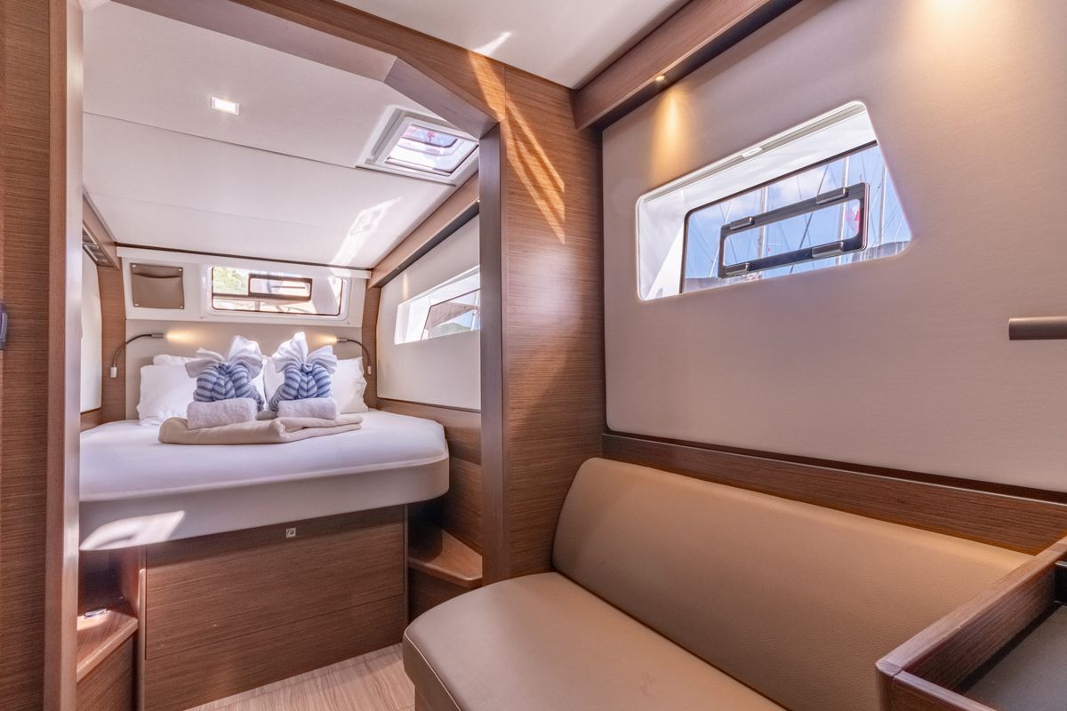 Cabin on Duality II, a Nautitech Rochefort Nautitech 44 catamaran at Road Town, British Virgin Islands