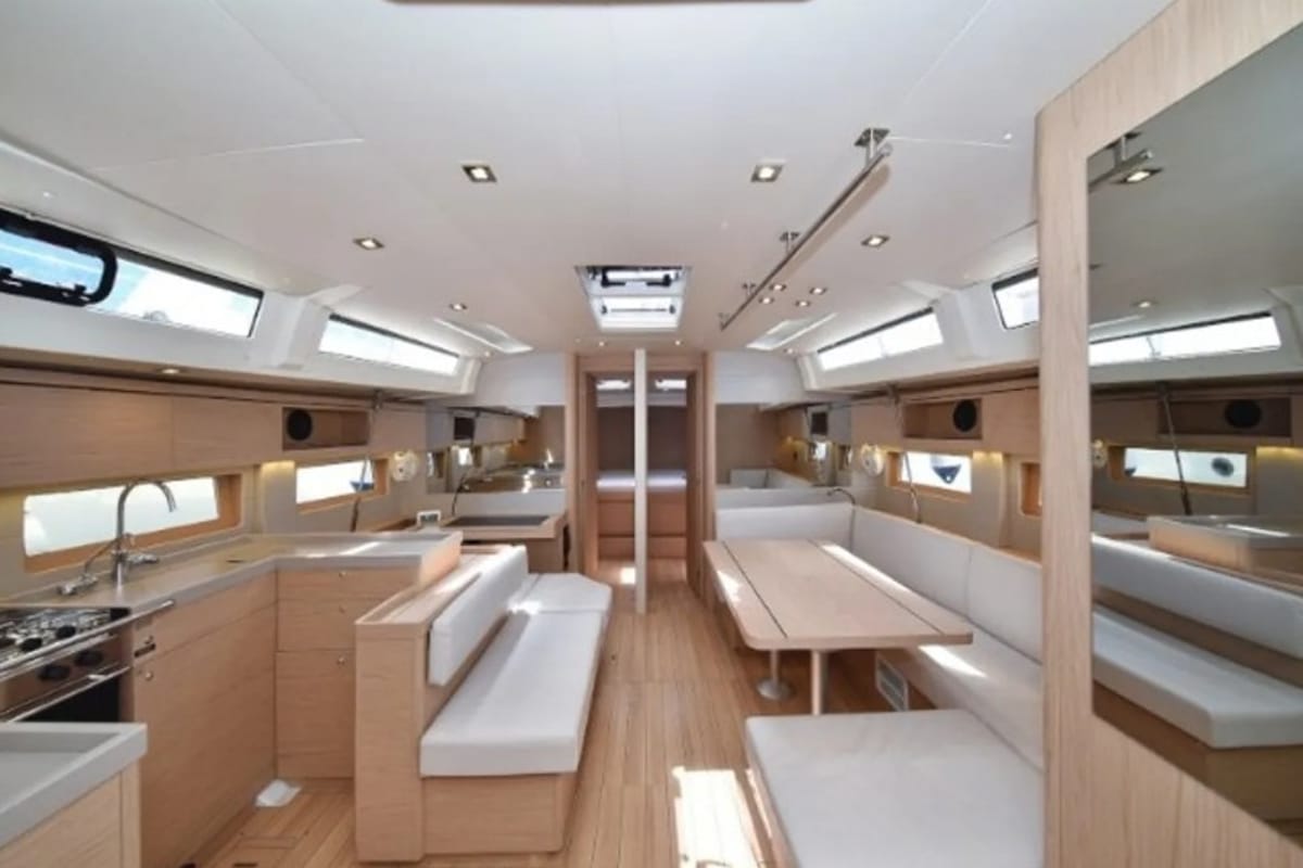 Galley of Hydra XV, a Lagoon 46 catamaran at Municipal Unit of Lefkada, Greece