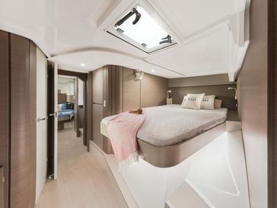Cabin on Little Monkey, a Bali Catspace catamaran at Olbia, Italy