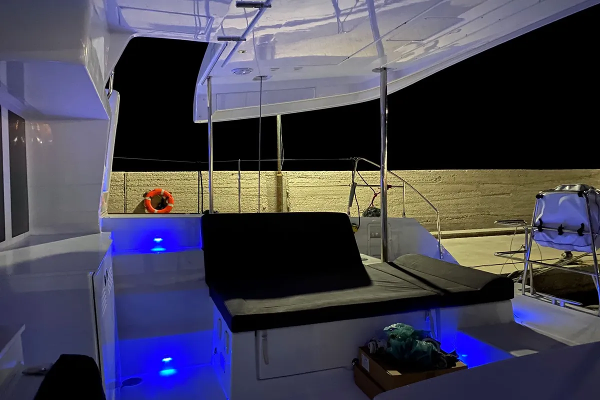 ISMA, a Lagoon Lagoon 450 Fly catamaran at Sami Municipal Unit, Greece