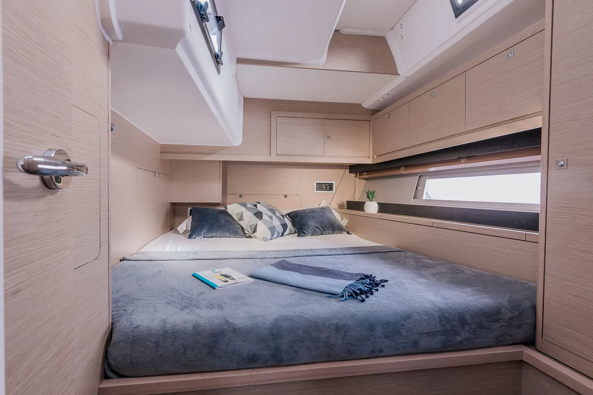 Cabin on Ybytu, a Dufour 470 sailboat at Paraty, Brazil