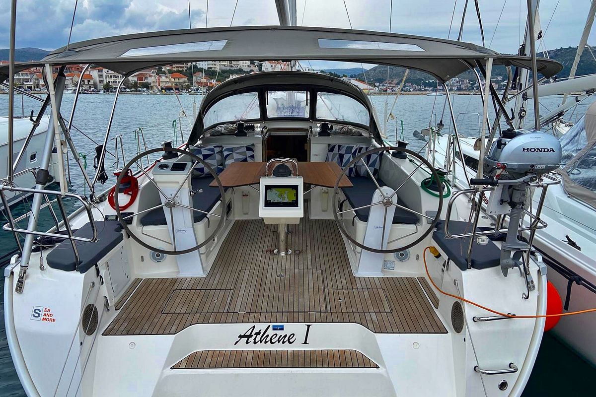 Athene, a Bavaria Cruiser 46 sailboat at Općina Rogoznica, Croatia