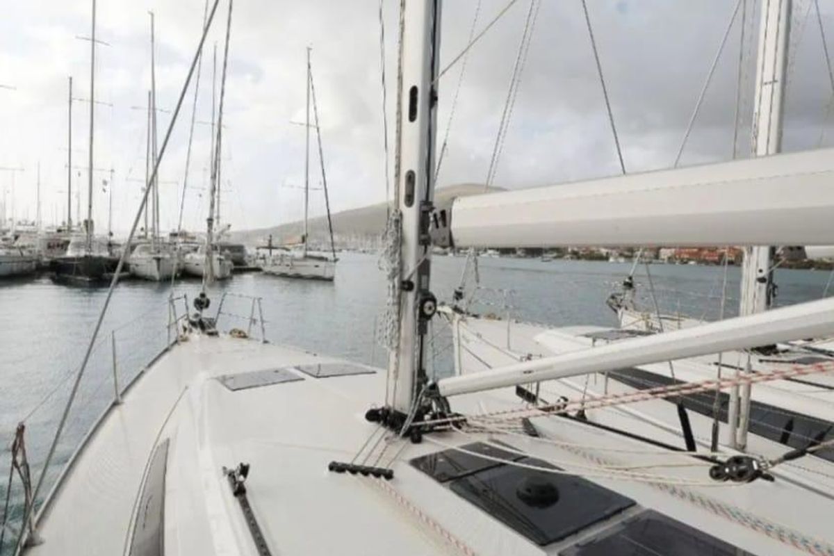 Athene, a Bavaria Cruiser 46 sailboat at Općina Rogoznica, Croatia