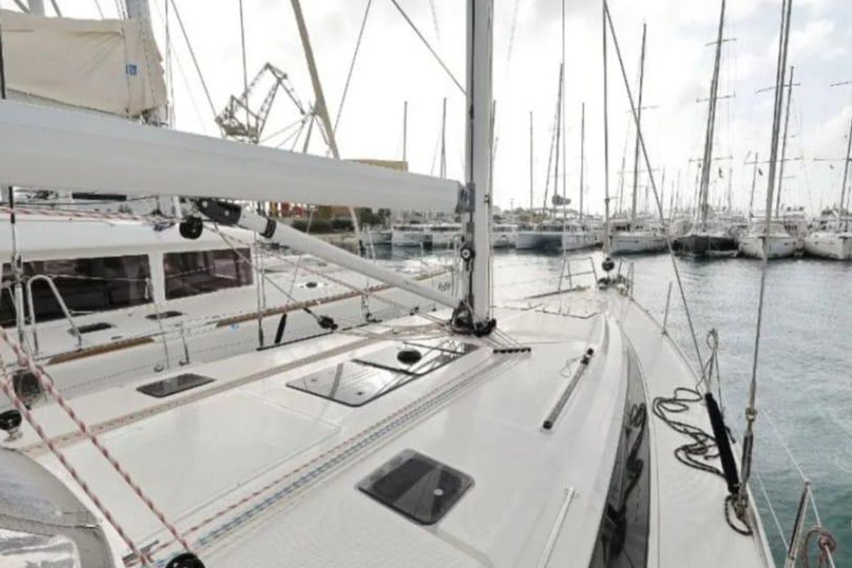 Athene, a Bavaria Cruiser 46 sailboat at Općina Rogoznica, Croatia