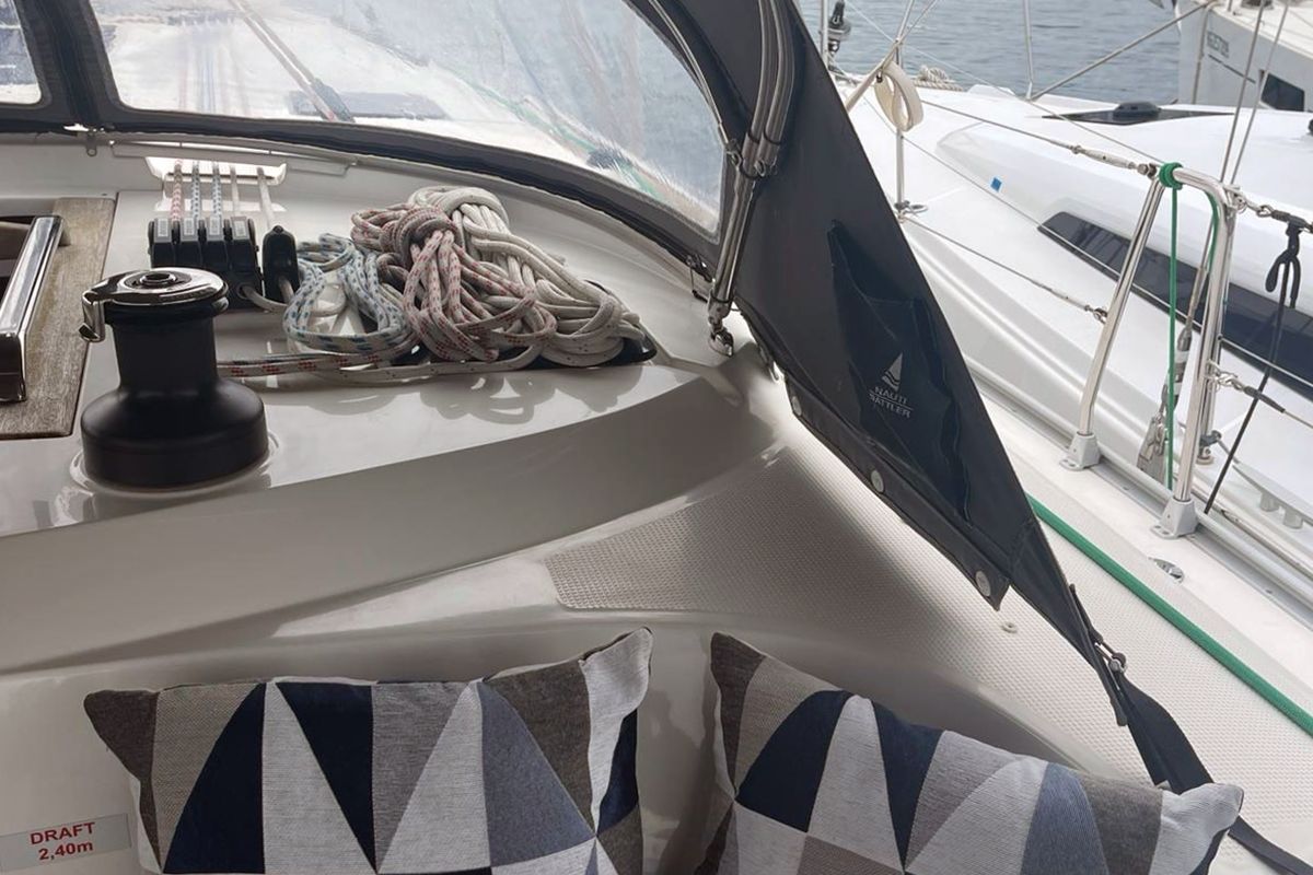 Athene, a Bavaria Cruiser 46 sailboat at Općina Rogoznica, Croatia